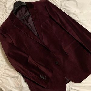 Velvet Burgundy J. Ferrar Dinner Jacket